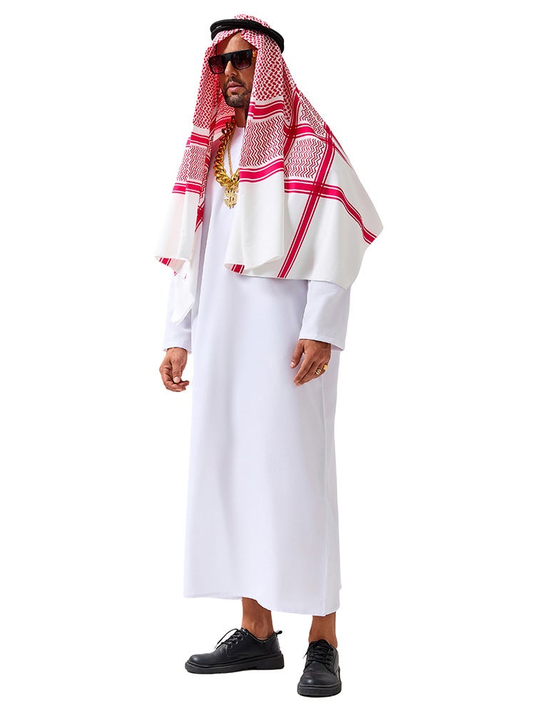 Unisex Arabian Style Costume Robe – Polyester Dubai Cosplay Outfit for Men and Women - Image 4